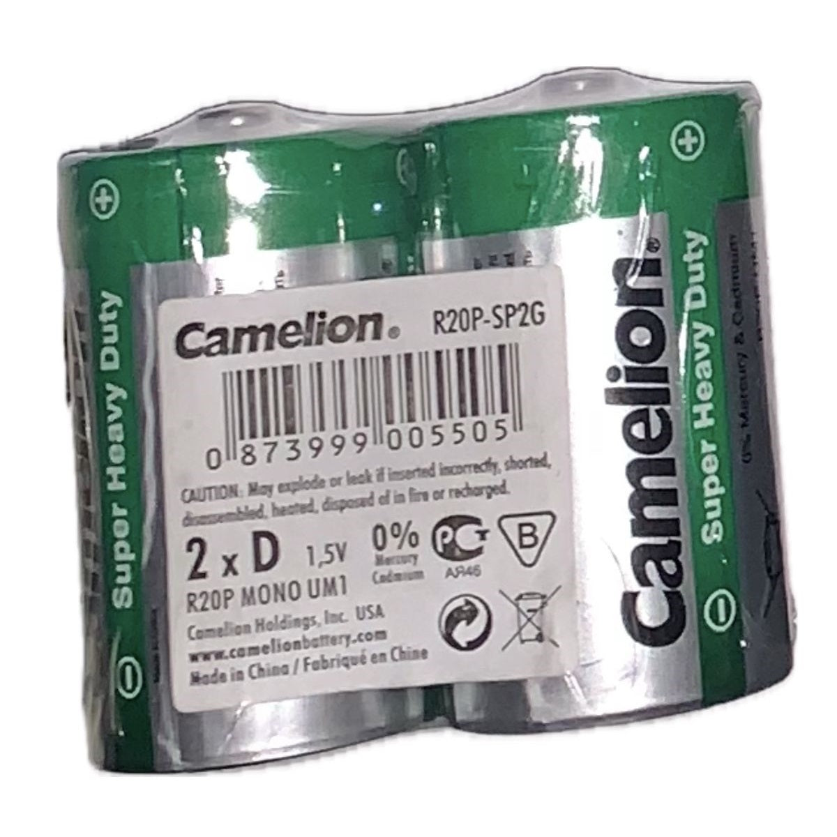Camelion Heavy Duty Type D Batteries (Pack of 2)
