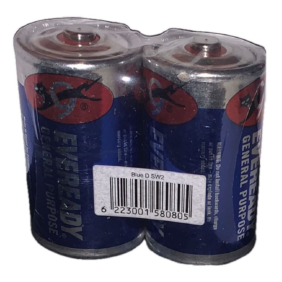 Eveready General Purpose Type D Batteries (Pack of 2)