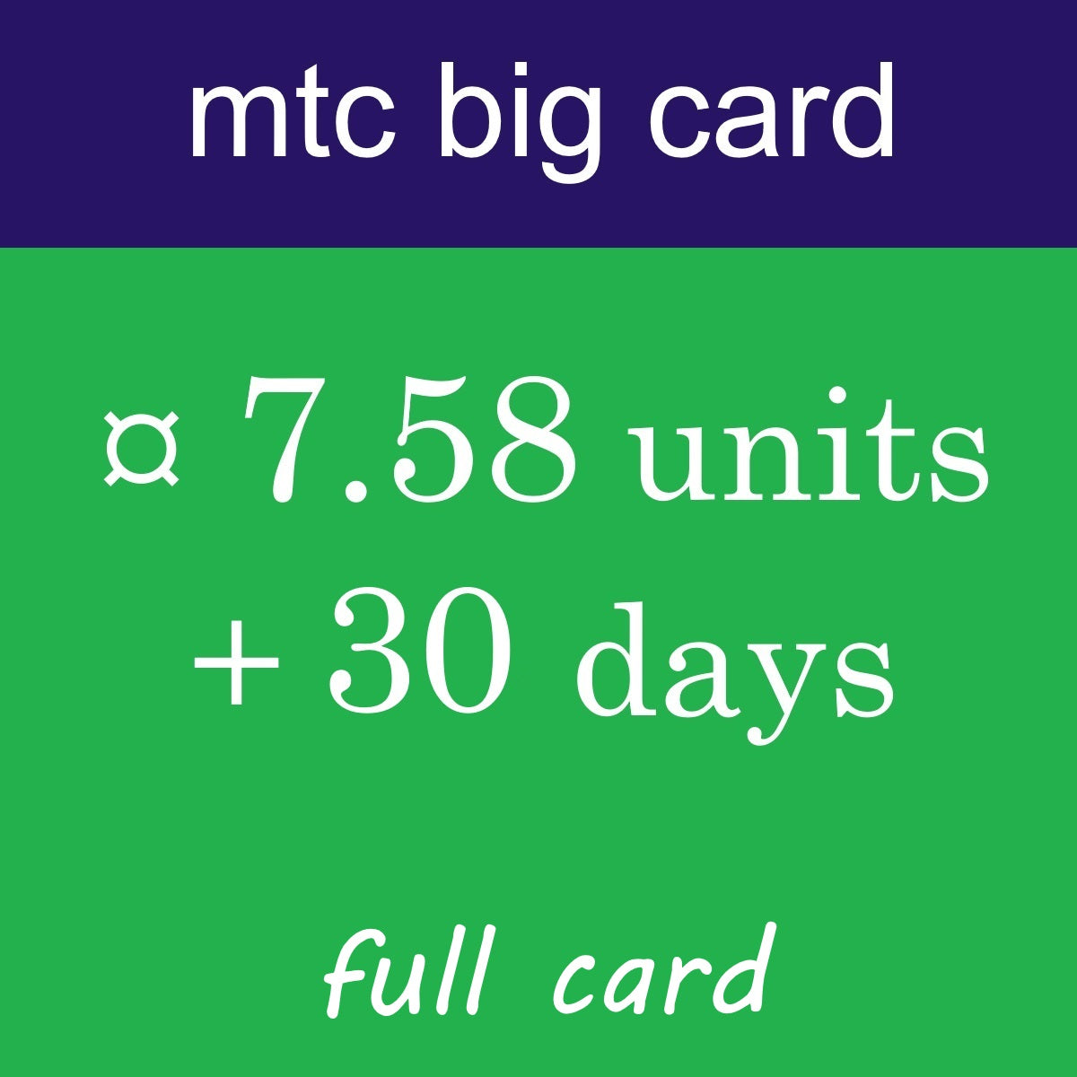 mtc big card