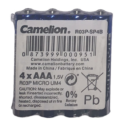 Camelion Heavy Duty Type AAA Batteries (Pack of 4)