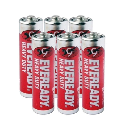 Eveready Heavy Duty Type AA Batteries (Pack of 6)