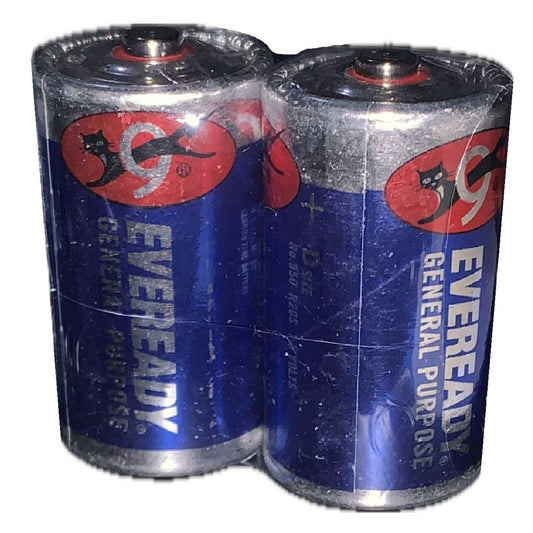 Eveready General Purpose Type D Batteries (Pack of 2)