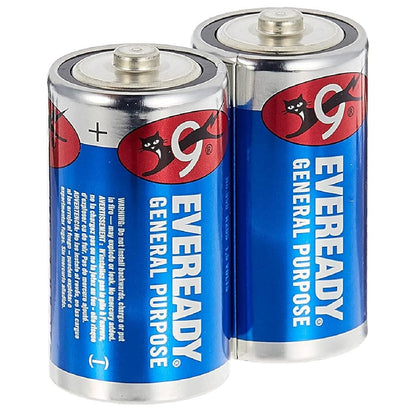 Eveready General Purpose Type D Batteries (Pack of 2)