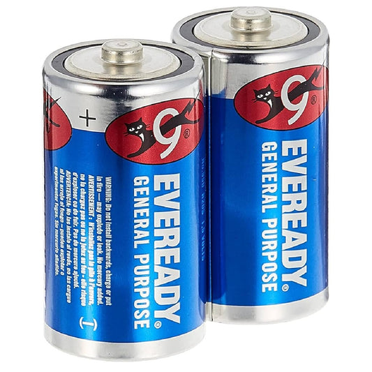 Eveready General Purpose Type D Batteries (Pack of 2)