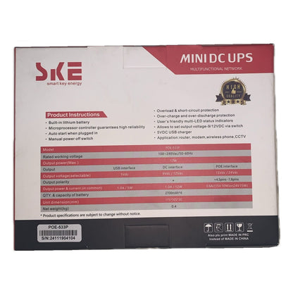 SKE MINI DC UPS 10800mAh